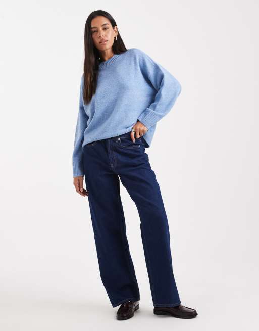 Vero Moda – Weicher Pullover in Verlockungsblau mit Rundhalsausschnitt, 2 von 4