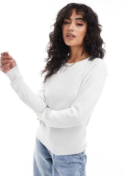 Vero Moda – Weißer Pullover mit Rundhalsausschnitt - view 1