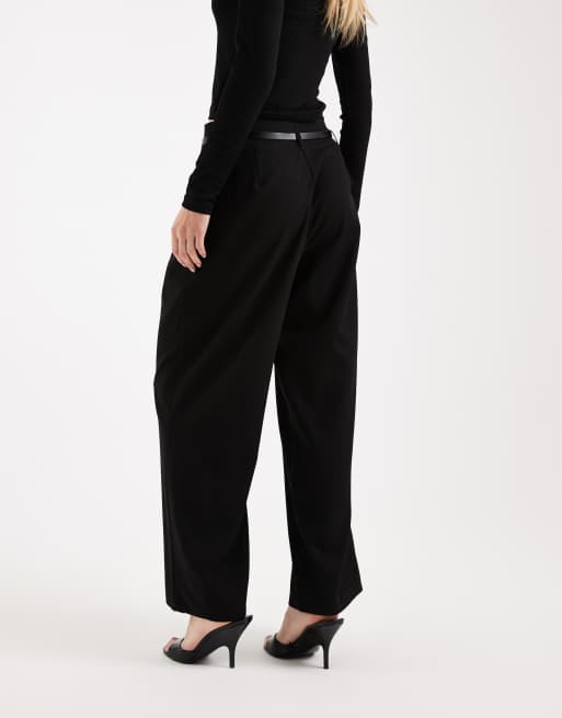 Vero Moda wide leg belted pants in black (part of a set), 5 of 5