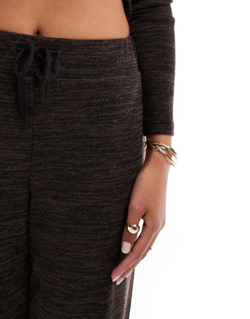 Vero Moda wide leg jersey pants in chocolate melange (part of a set), 5 of 5