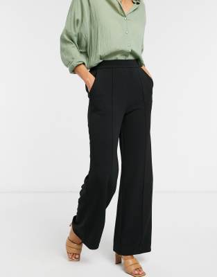 wide leg pants in black