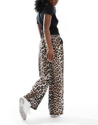 Shop Vero Moda Wide Leg Pull On Pants In Multi