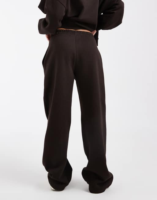 Vero Moda wide leg sweatpants in chocolate brown - part of a set, 5 of 5