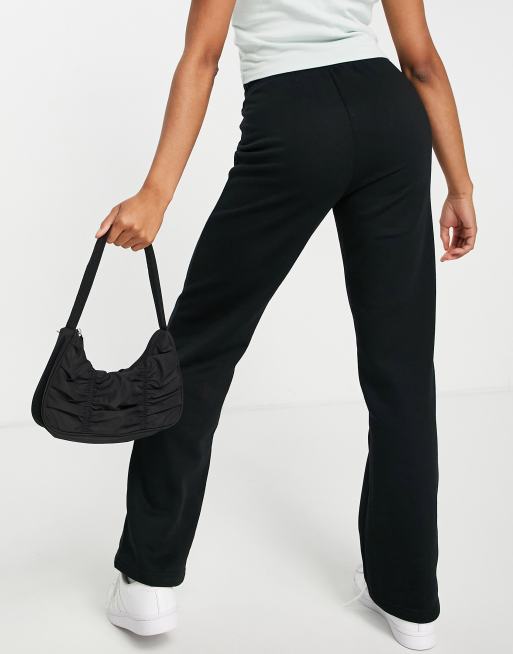 Bershka basic jersey sweatpants in black