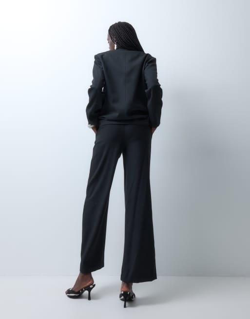 Vero Moda wide leg tailored pants co-ord in black, 4 of 5