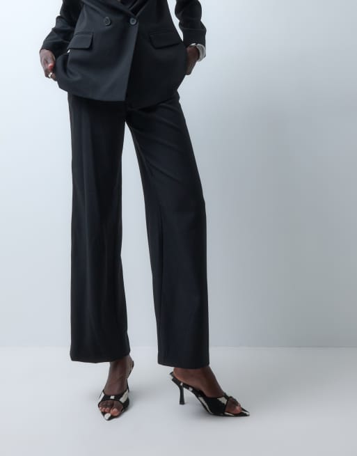 Vero Moda wide leg tailored trousers co-ord in black, 2 of 5