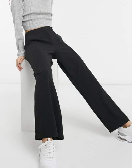 Vero Moda wide leg trousers in black