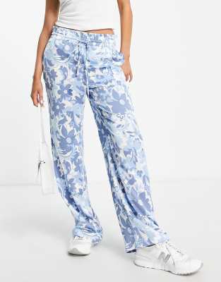 Vero Moda wide leg trousers in blue