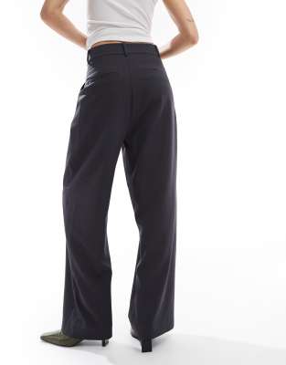 Vero Moda Wide Leg Wrap Front Pants In Gray