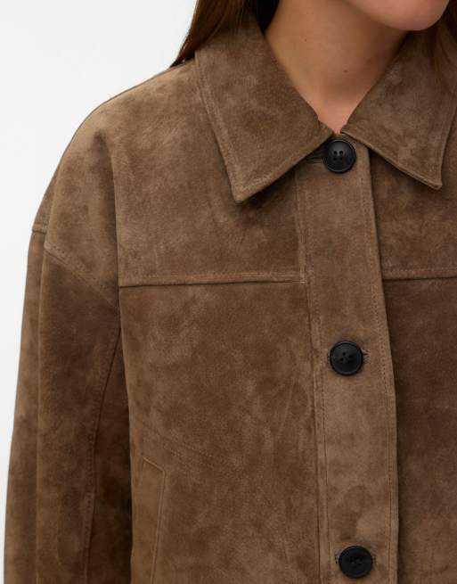 Vero Moda Wildlederjacke in Schokobraun, 4 von 5