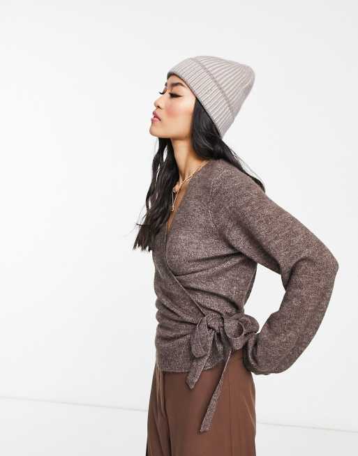 Long sleeve wrap outlet cardigan