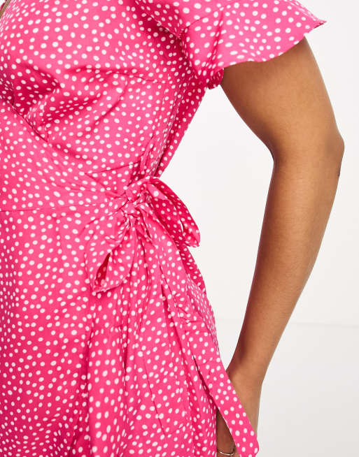 Vero moda polka outlet dot wrap dress