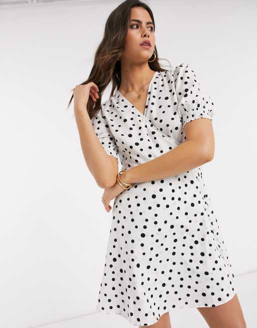 Vero moda dotted outlet wrap dress