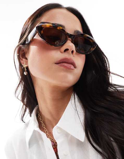 Vero Moda - Zachte cat eye zonnebril in tortoise - view 1