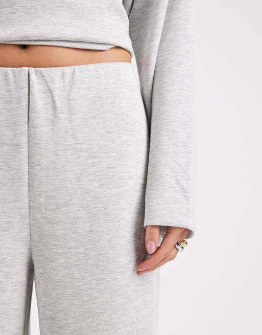 Vero Moda - Zachte joggingbroek met wijde pijpen in gemêleerd grijs, 4 van 5