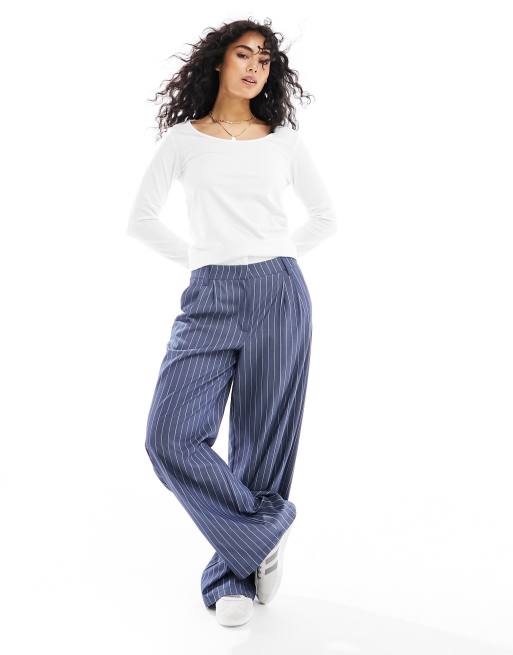 Vero Moda - Zachte top met lage ronde hals en lange mouwen in wit, 3 van 4