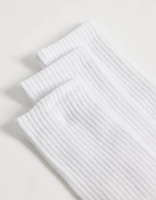 Vero Moda – Zestaw 3 par białych skarpetek sportowych, 2 z 3