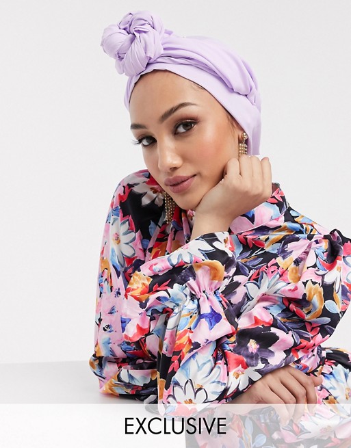 Verona chiffon maxi headscarf in lilac