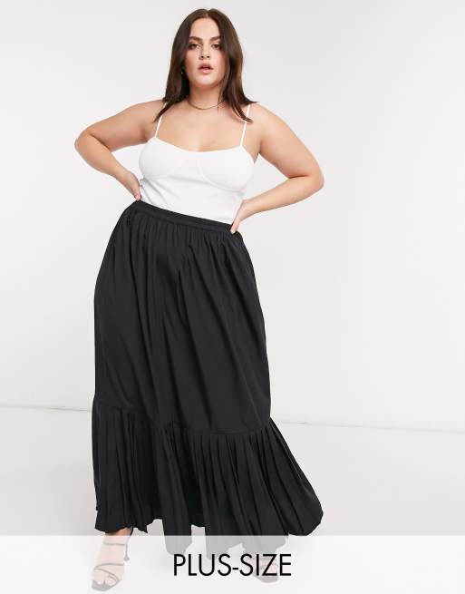 Jupe longue plissée grande taille new arrivals