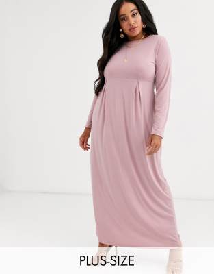 robe maxi rose poudré