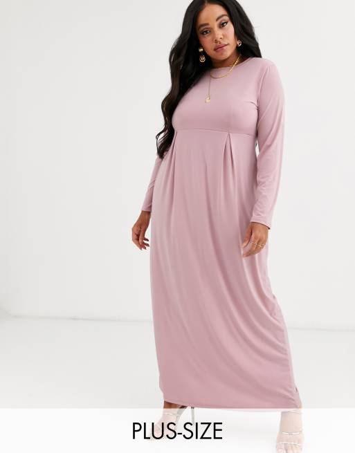 Dusty rose maxi dress plus size sale