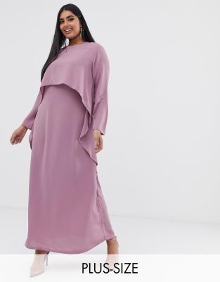 dusty rose maxi dress plus size