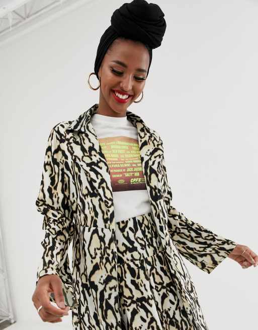 Animal print duster outlet coat