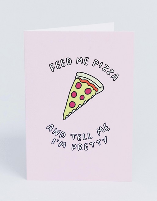 Veroncia Dearly exclusive feed me pizza and tell me I'm pretty card