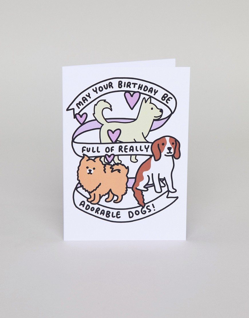 Veronica Dearly Adorable Dogs Birthday Card-Multi