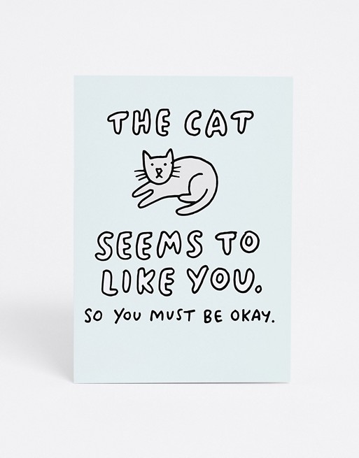 Veronica Dearly cat seems to like you card