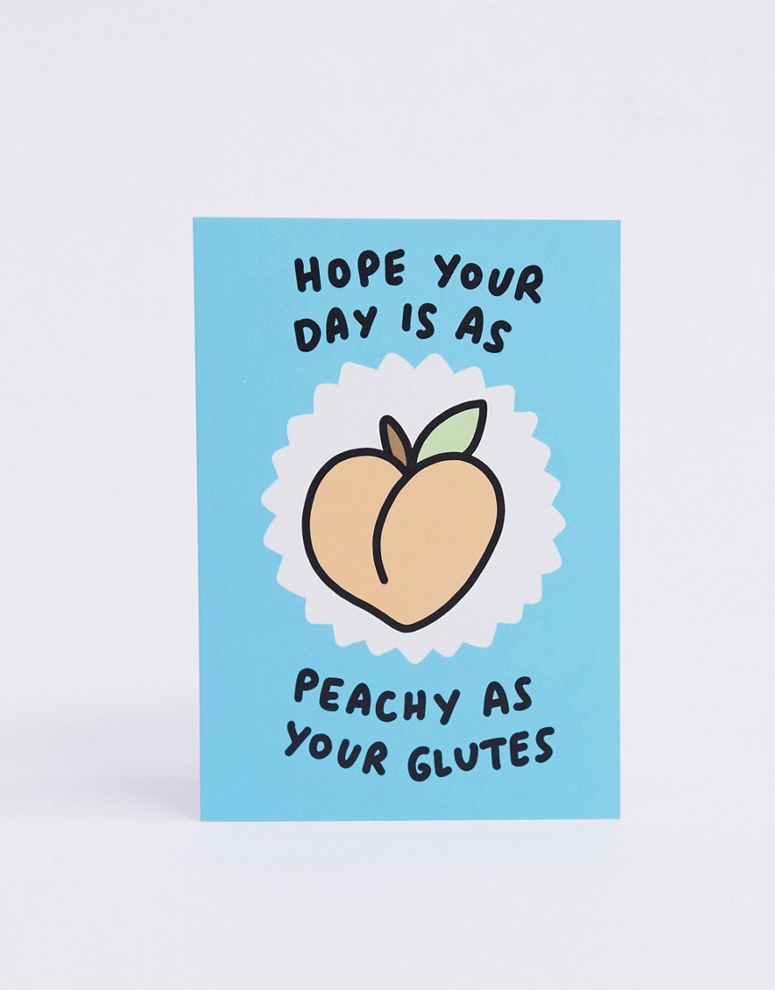Veronica Dearly - Verjaardagskaart 'peachy as your glutes'-Multi