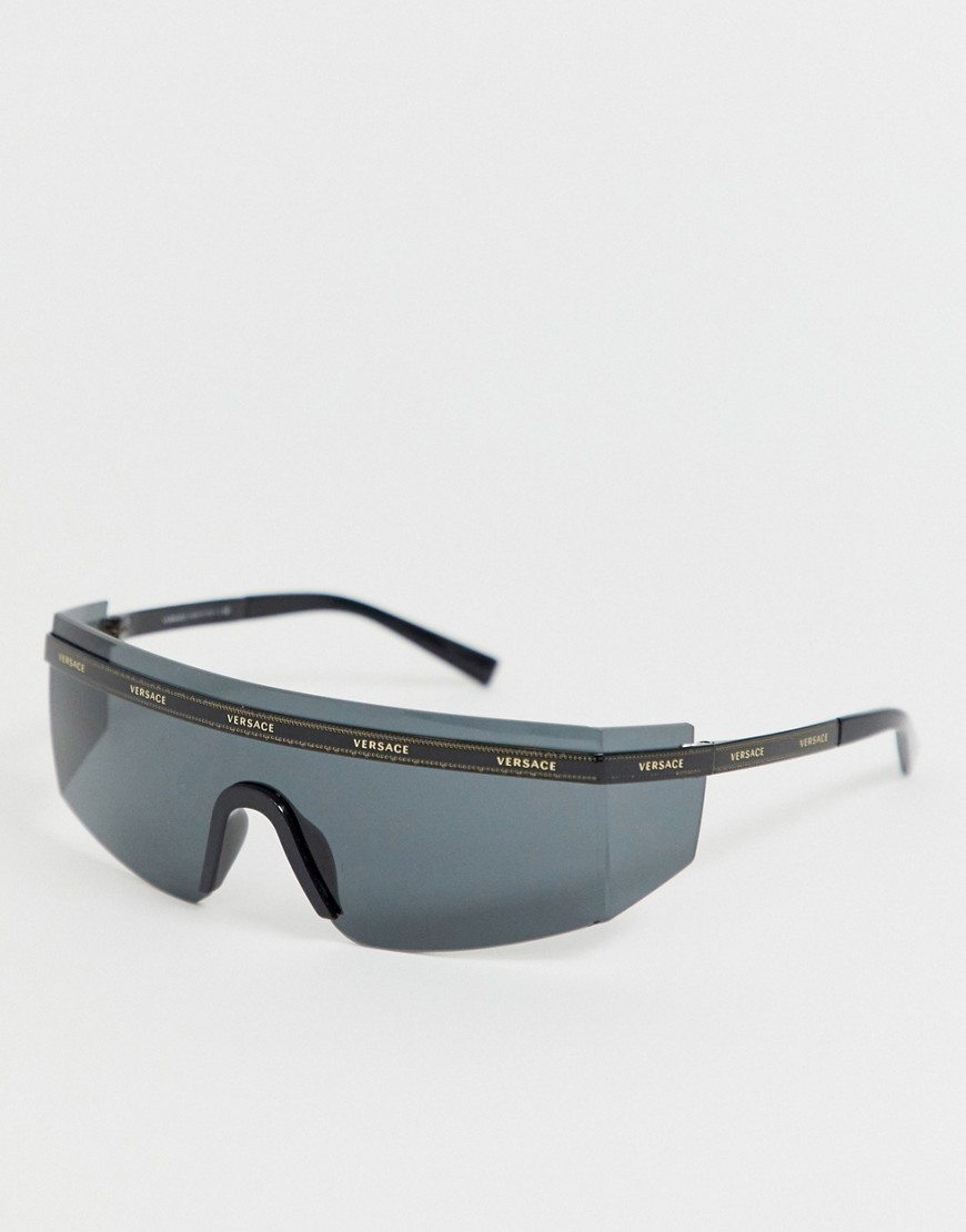 Versace - 0VE2208 - Zonnebril met zonneklep-Zwart