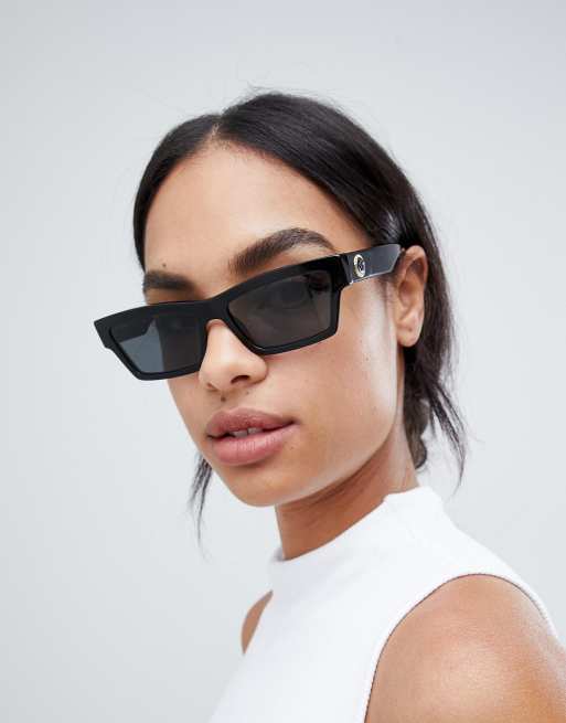 Black medusa ares hotsell square cat eye sunglasses