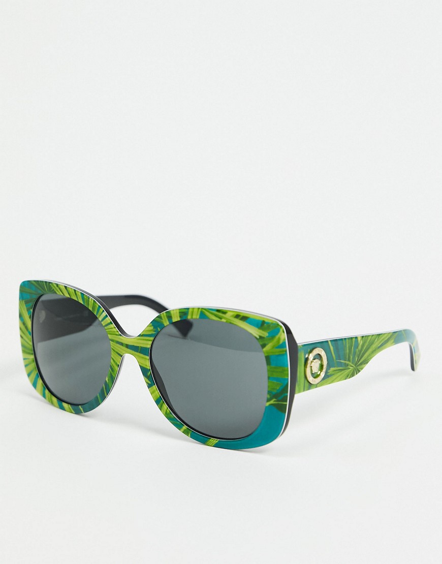 Versace - 0VE4387 - Oversized, vierkante zonnebril in multi groen