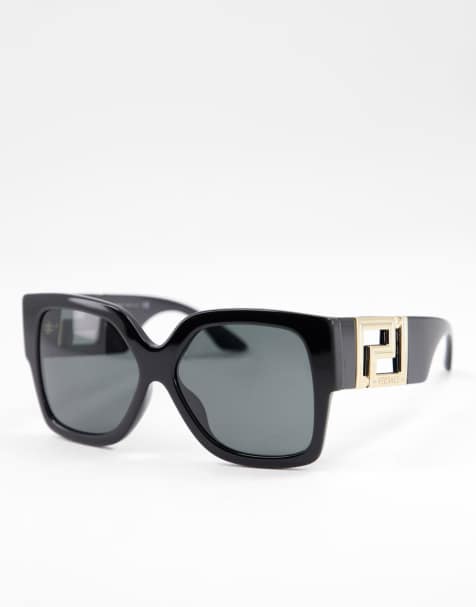 Versace 0VE4402 oversized square sunglasses in black - view 1