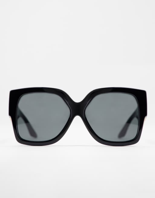 Versace 0VE4402 oversized square sunglasses in black | ASOS display picture 3