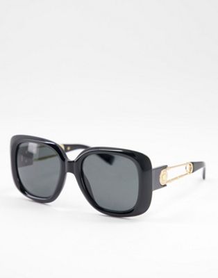 Versace 0VE4411 oversized square sunglasses in black