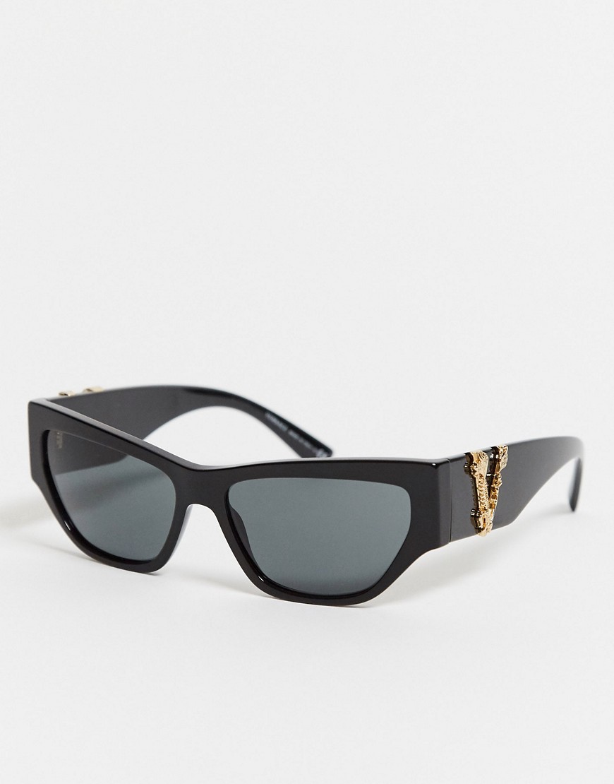 Versace - Cat eye-zonnebril met logo OVE4383-Zwart