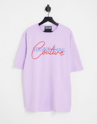 Versace Jeans Couture 90s iconic logo t-shirt in purple