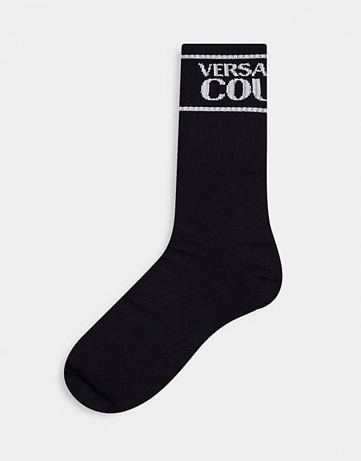Versace Jeans Couture band logo socks in black | ASOS