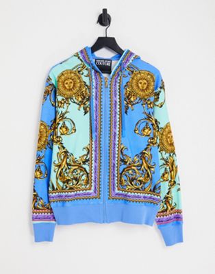 Versace Jeans Couture baroque hoodie in multi