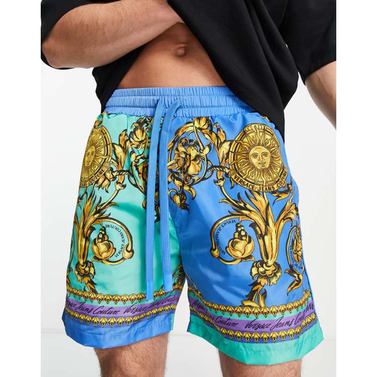 Versace best sale shorts blue