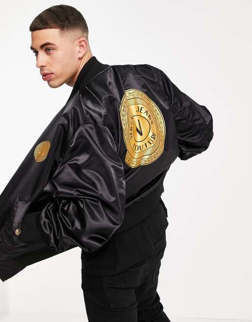 Versace Bomber Uomo Motivo Baroque Nero Oro VER*75GASD04 CQS70