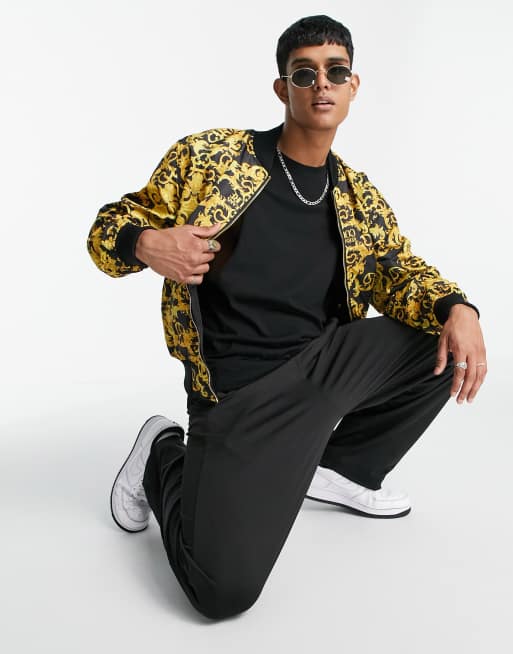 Versace print hot sale bomber jacket