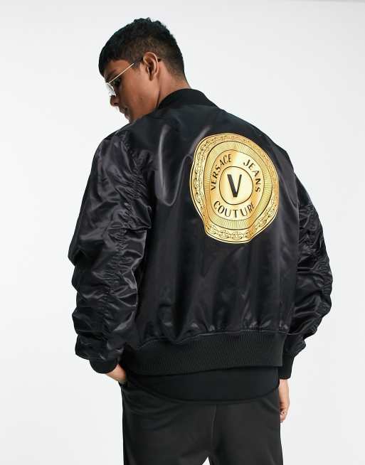 Versace Jeans Black & Gold Multi Logo Track Top - Jackets & Coats from  Brother2Brother UK