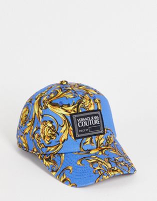 Versace Jeans Couture baroque print cap in blue
