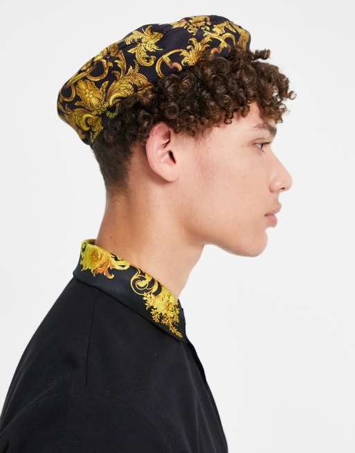 versace flat cap