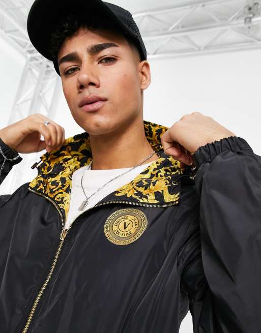 Black shop gold windbreaker