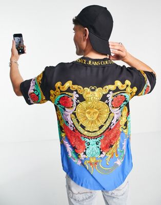 Versace Jeans Couture baroque print shirt in multi