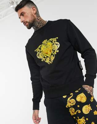 Versace jumper black hot sale and gold